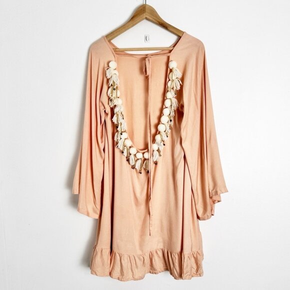 "Sundress" Cannelle Dress in Nude Peach size M/L - Picture 5 of 8